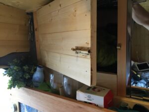 Above the Cab & Bathroom Cabinet the van conversion guide