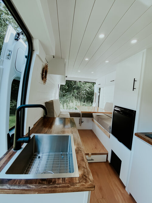 Kara and Cole’s Modern Honeymoon 159 Extended ProMaster Van Conversion the van conversion guide e-book