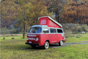 camper van in the mountains